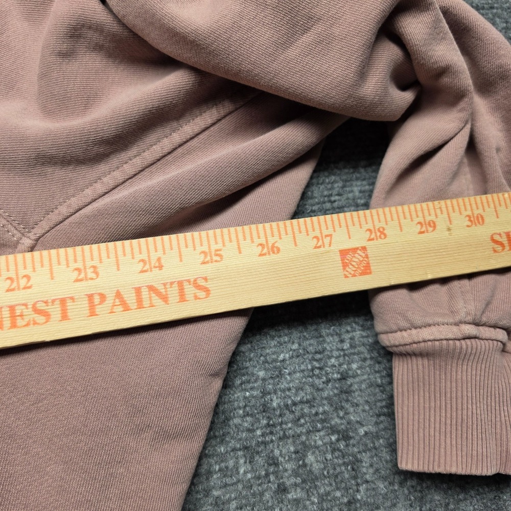 Madewell Oversized French Terry Raglan Hoodie Sweatshirt Women S Dusty Mauve - Picture 5 of 10